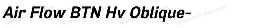 Air Flow BTN Hv Oblique字体转换